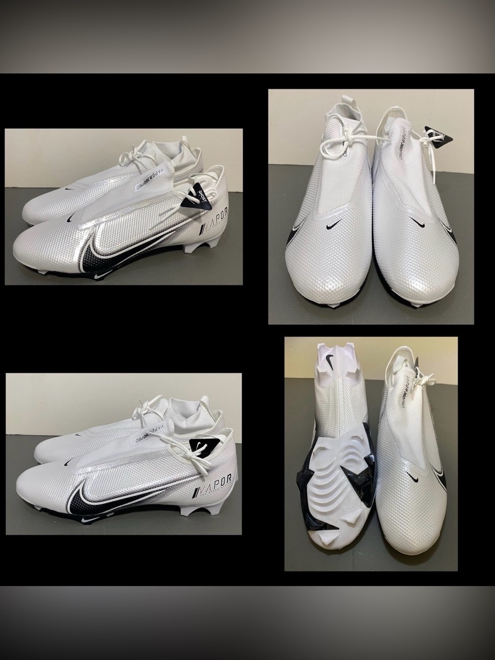 Nike Vapor Edge Pro 360 White & Black Mens Sz 16 New No Box!